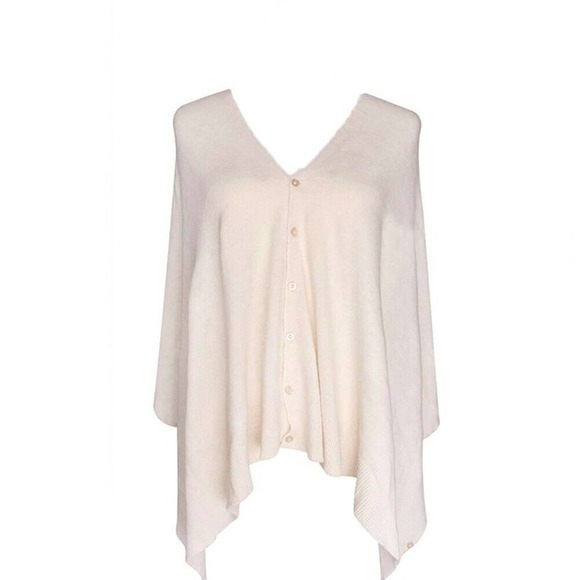 Ivory Scarf Shawl Shrug Button Up Style for Casual or Evening 60"x22" - Hey Viv - Picture 4 of 5